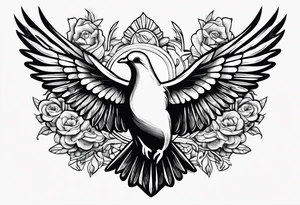 a dove and a grenade tattoo idea