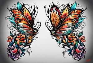 Full leg tattoo from hip to foot, temporary tattoo tattoo idea