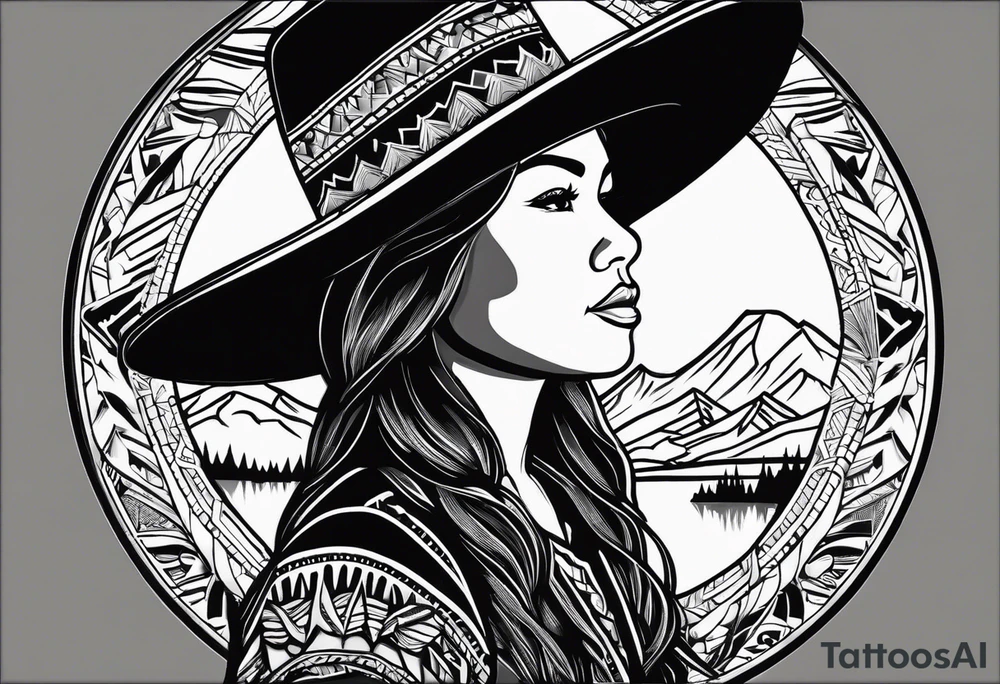 Mexican American inspired that incorporates being a father,  love for son and daughter, building generational wealth. Include elements of the Pacific Northwest Forrest on shoulder.
Add silhouette of Little boy and little girl tattoo idea