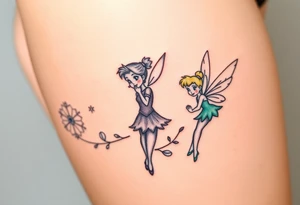 Peter pan, Wendy, Tinker Bell and Winter Tinker bell tattoo idea