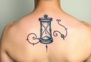mother/son: music, hourglass, pocket watch, puzzle pieces, strength, forgiveness, love, infinity tattoo idea