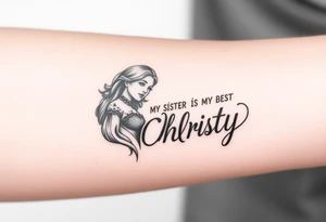 my sister is my best friend "Christy" tattoo idea