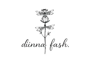 minimaliste simple thistle with dragonfly text : dinna fash tattoo idea