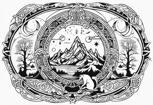 Norse mythology tattoo symbolizing the night tattoo idea