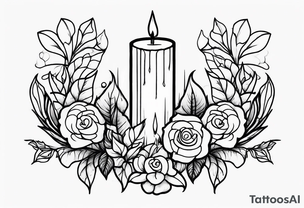 candle tattoo idea