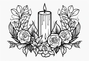 candle tattoo idea