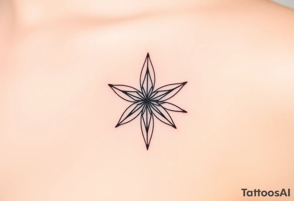 Create a star tattoo design. tattoo idea