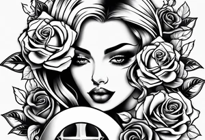 arm sleeve eyes smoke roses top to bottom tattoo idea