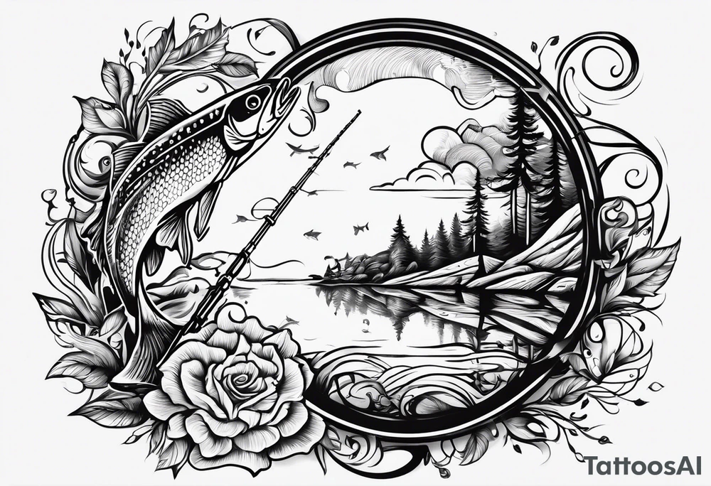 My husband love fishing and I love the infinity 
sign tattoo idea