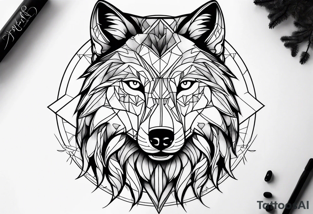 Wolf moon tattoo idea