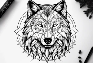 Wolf moon tattoo idea