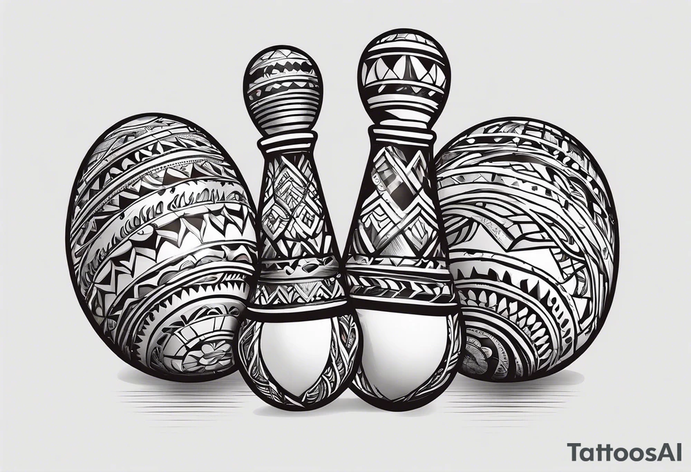 Two Cuban shaking maracas. tattoo idea