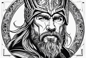 Thor kämpft gegen schlange tattoo idea
