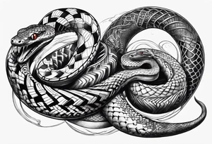 Snakes on the chest tattoo idea