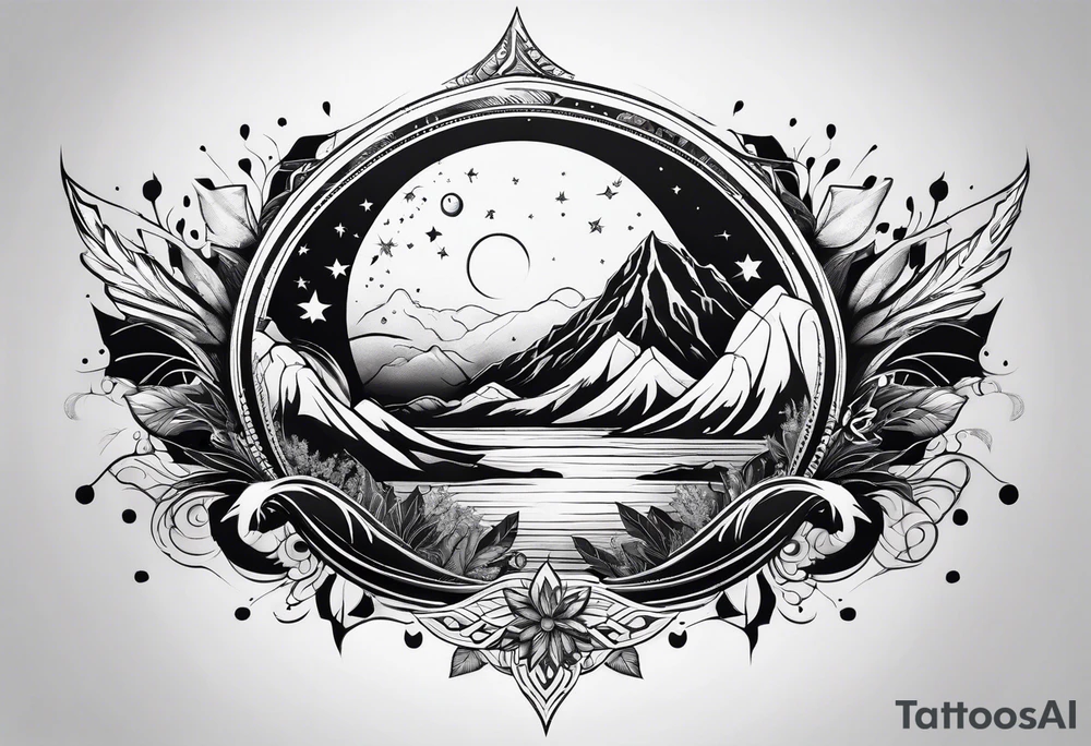space versus nature tattoo idea
