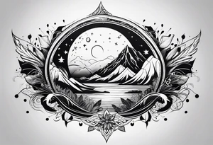 space versus nature tattoo idea