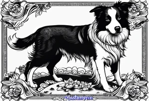 Muay Thai tattoo border collie and a Siamese cat tattoo idea