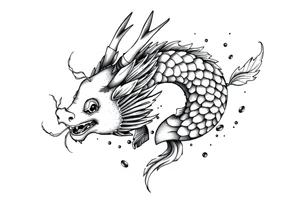 Koi dragon tattoo idea