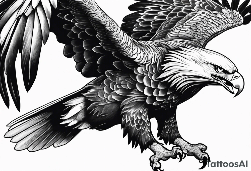 Eagle fighting with a snake tattoo idea