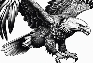 Eagle fighting with a snake tattoo idea