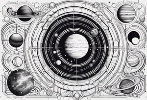 the solar system tattoo idea