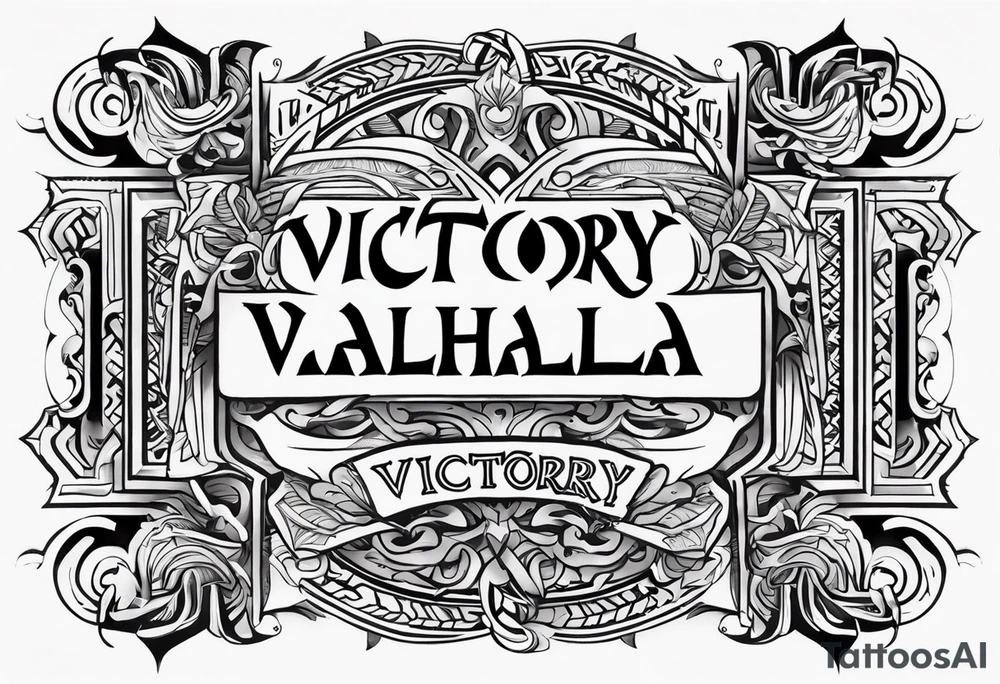 Victory or valhalla tattoo idea