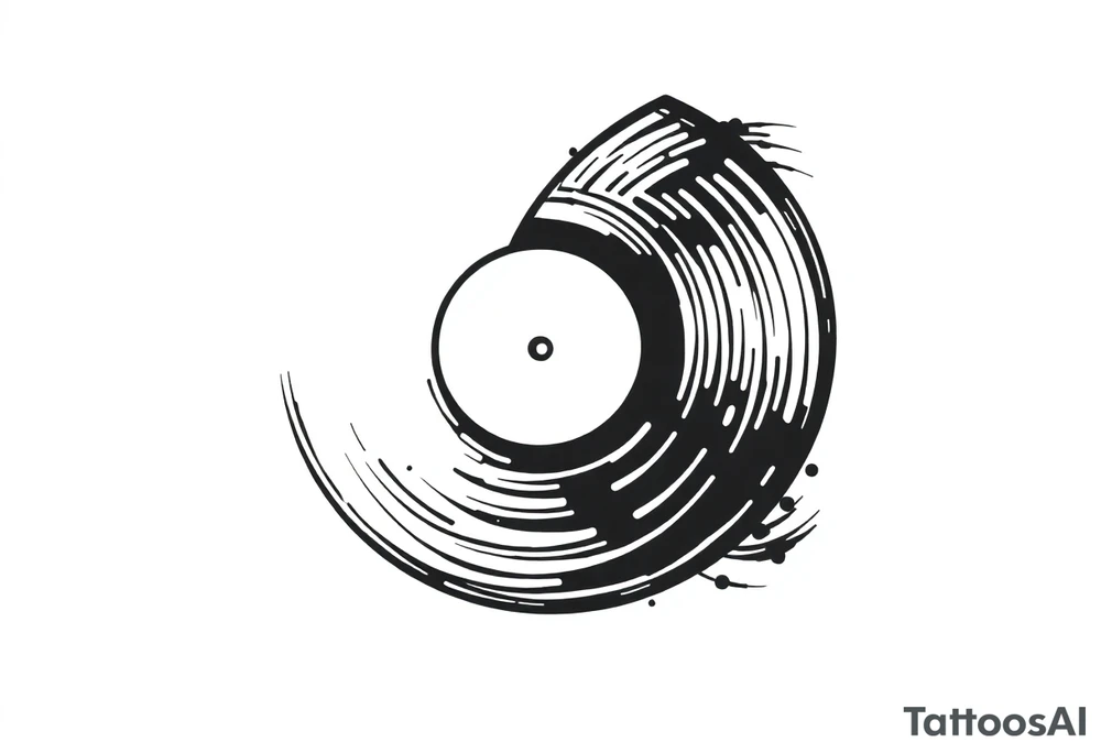 vinyl record tattoo idea