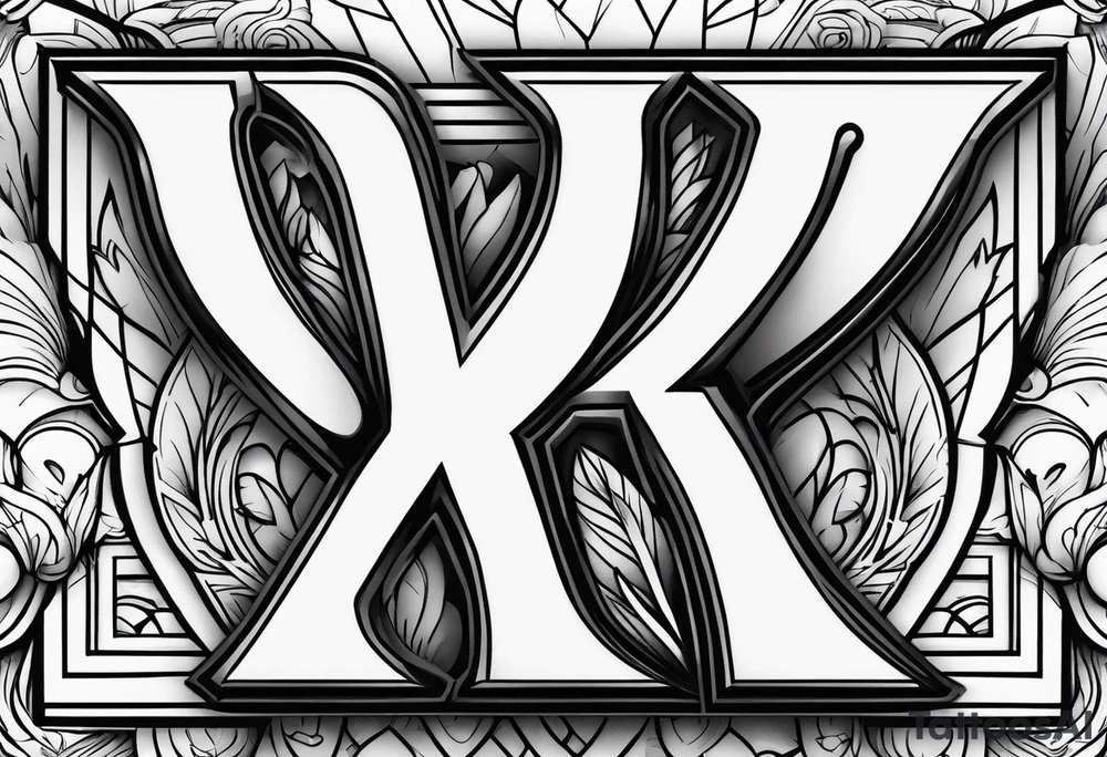 Letters Y and R tattoo idea