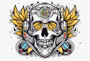 Rock a billy arm sleeve tattoo idea