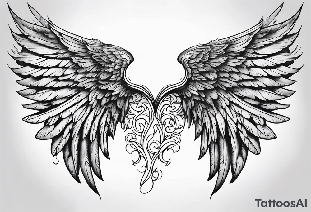 Angel wing tattoo idea