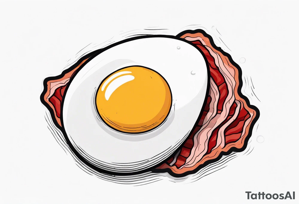 Egg with bacon tattoo idea