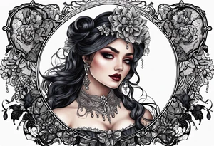 Victorian goth, lace tattoo idea