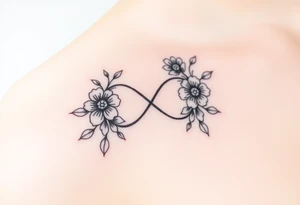 July December January birth flower infinity sign jayden maya tattoo idea