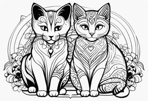 CAT LOVE tattoo idea