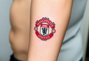 Manchester United crest tattoo idea