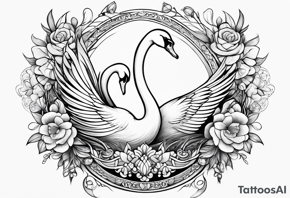 Russian folklore based white swan princess tattoo idea Russian folklore based white swan princess tattoo idea