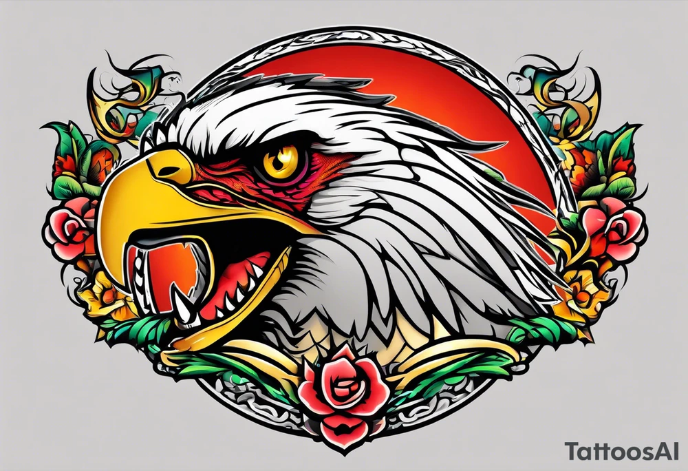 Old school israeli raptor tattoo idea