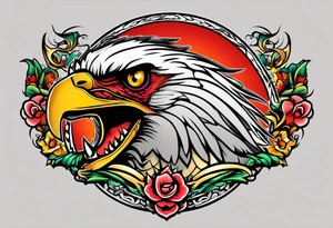 Old school israeli raptor tattoo idea