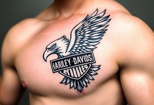 Harley Davidson bald eagle and America tattoo idea