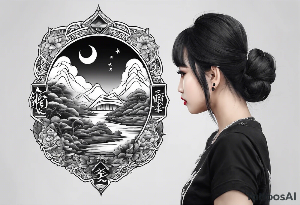 Show the word Vietnamese in letter tattoo idea