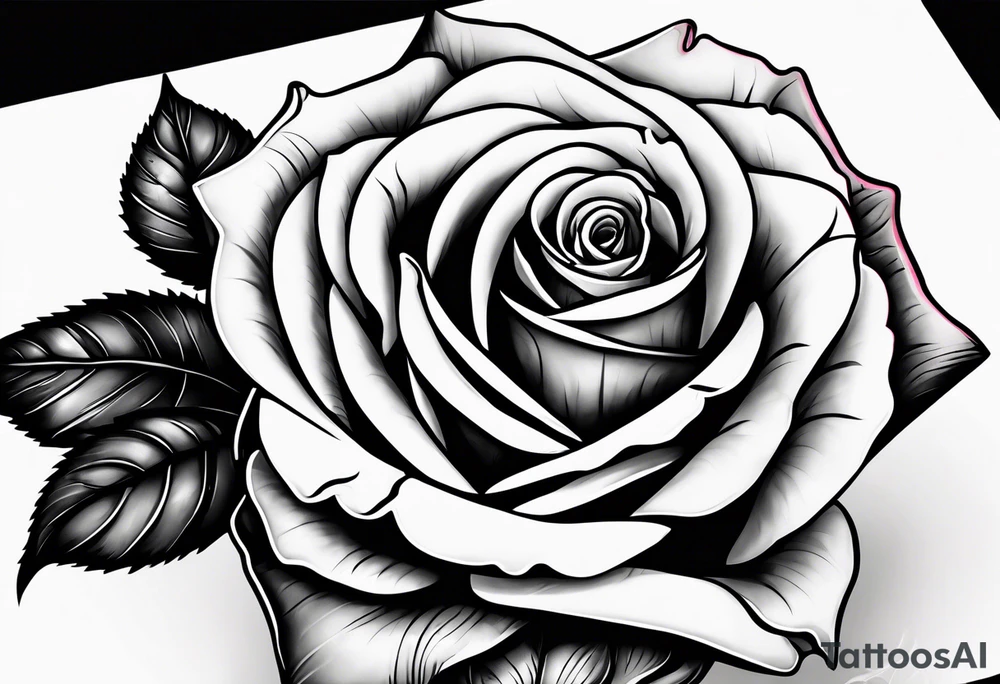 a human hand holding on to a single rose stem tattoo idea