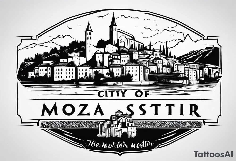 The city of Mostar. Now put a warrior in front. tattoo idea