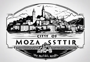 The city of Mostar. Now put a warrior in front. tattoo idea