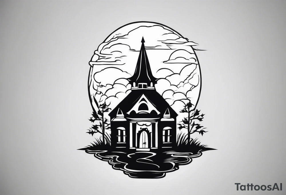 a big dark shadow rising up from the dead tattoo idea