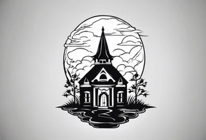 a big dark shadow rising up from the dead tattoo idea
