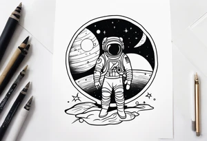 Space wanderer tattoo idea