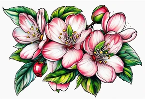Apple blossom tattoo idea