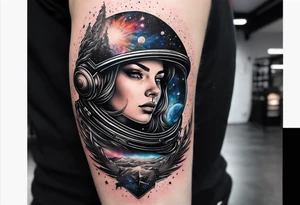 sci fi star field and deep space tattoo idea