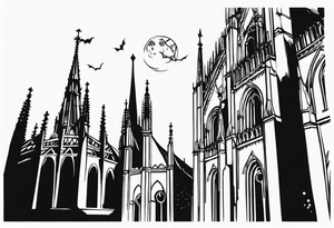 jack skellington on duomo of milano tattoo idea