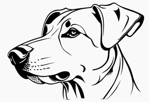 sketch dog smoking joint tattoo idea